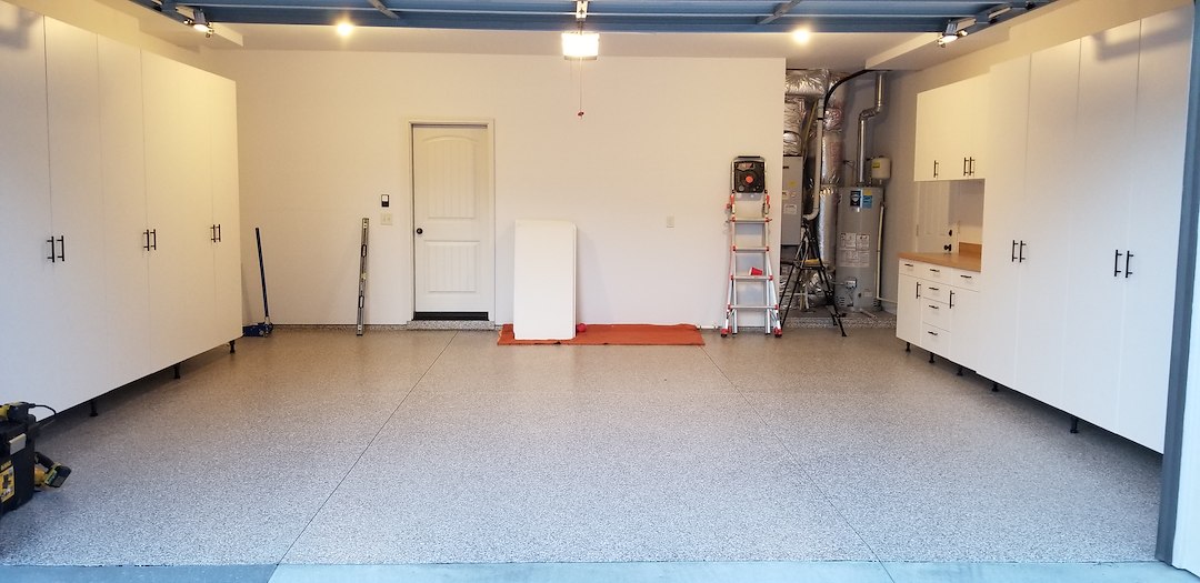 Boise, Idaho - Garage Cabinets and Epoxy Coating Installation